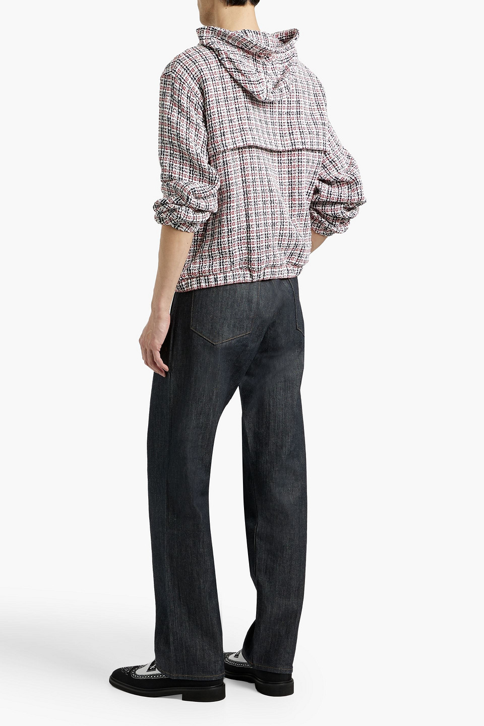 Thom Browne Checked Cotton-tweed Hooded Jacket In Multicolor