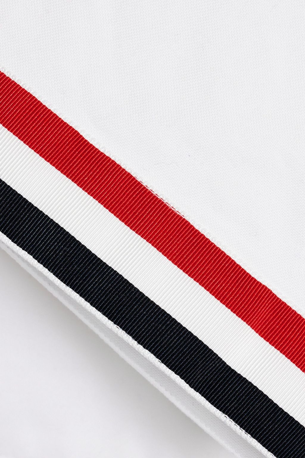 THOM BROWNE Striped cotton-piqué shirt