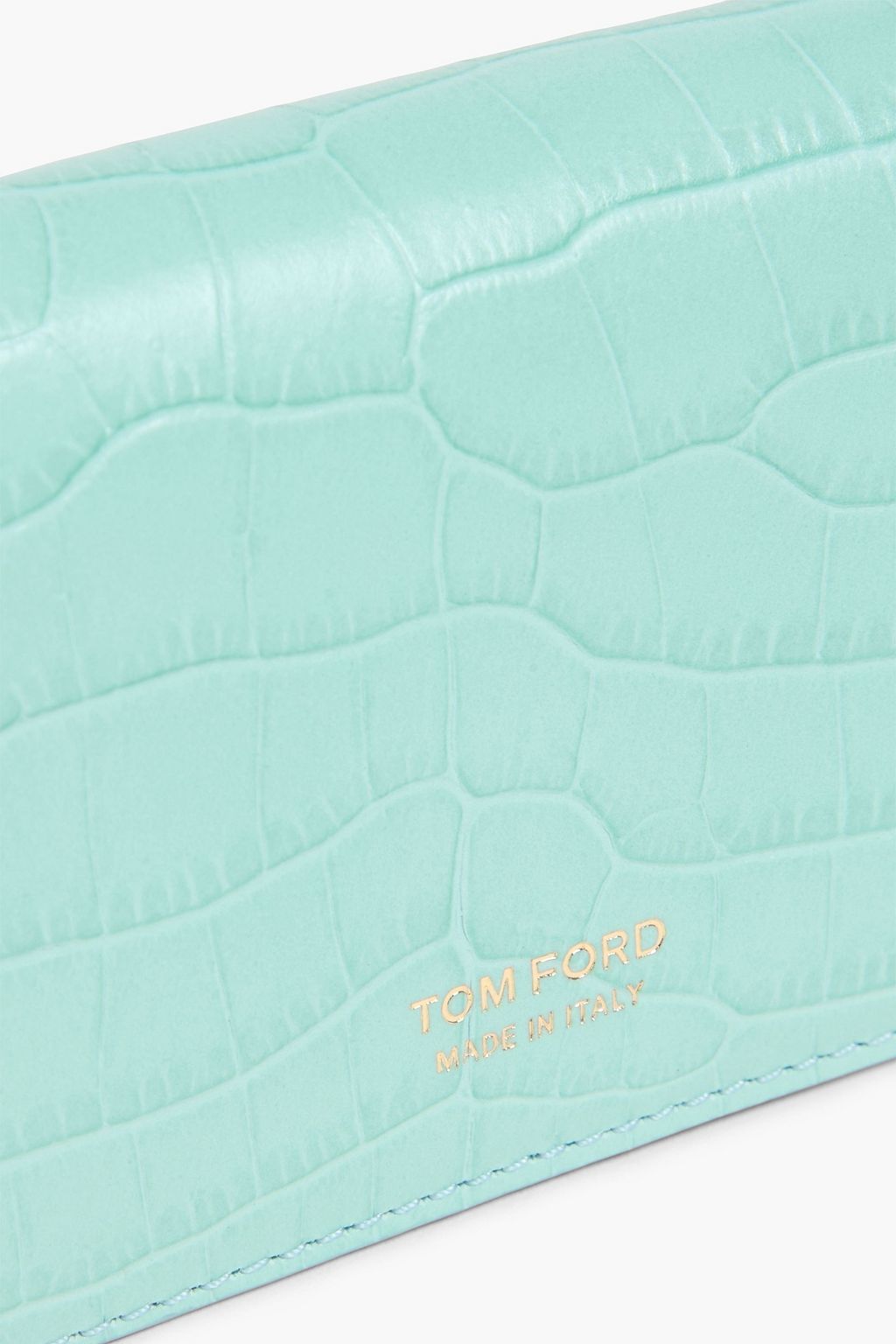 TOM FORD Croc-effect leather cardholder