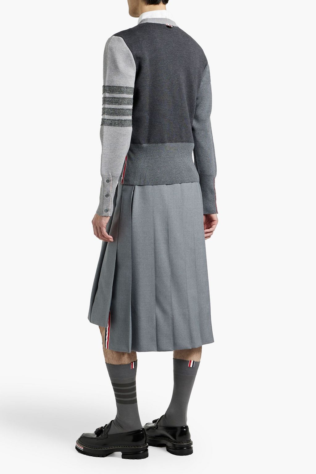 THOM BROWNE Striped wool sweater