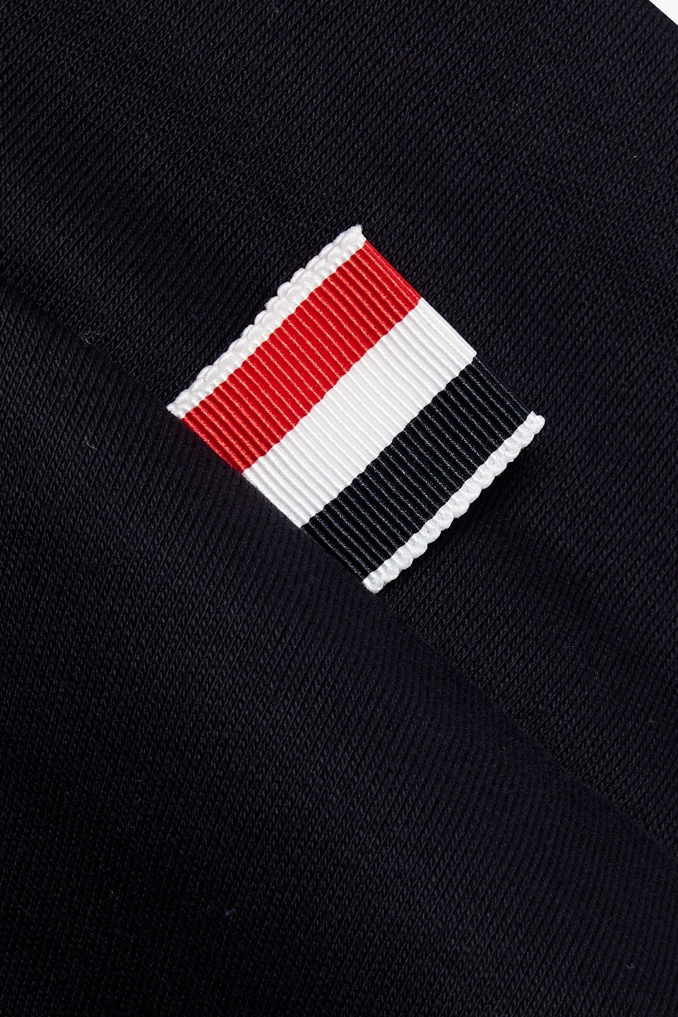 Thom Browne Striped Cotton-jersey Track Jacket In Midnight Blue