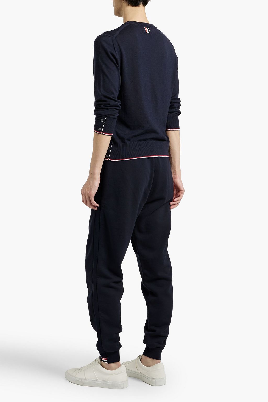 THOM BROWNE French cotton-terry sweatpants