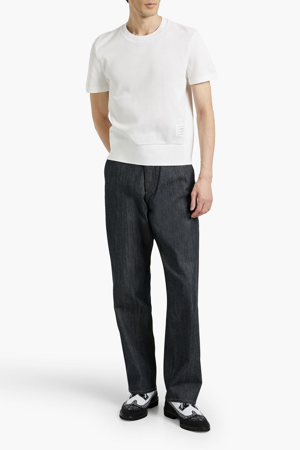THOM BROWNE Cotton-piqué T-shirt