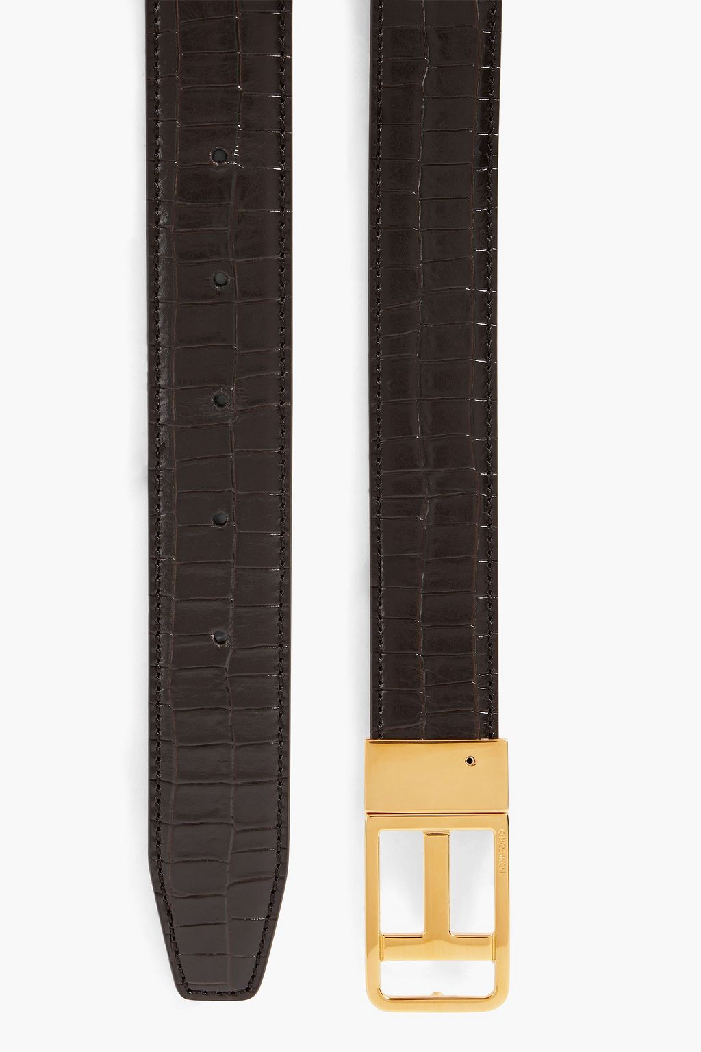 TOM FORD Lizard-effect leather belt