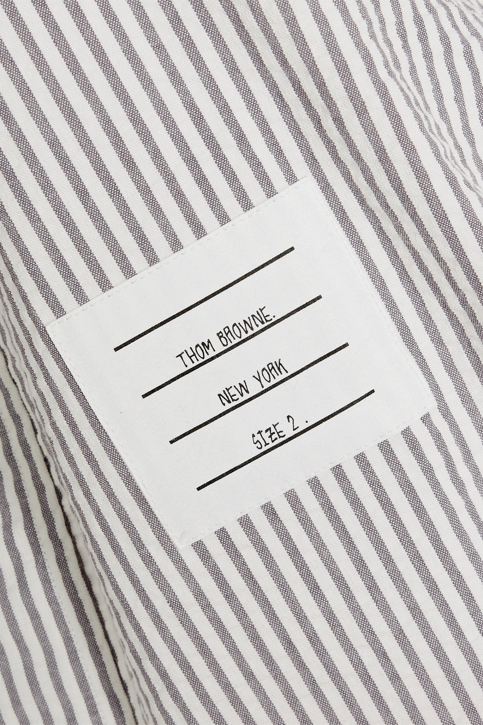 Thom Browne Striped Cotton-seersucker Shirt