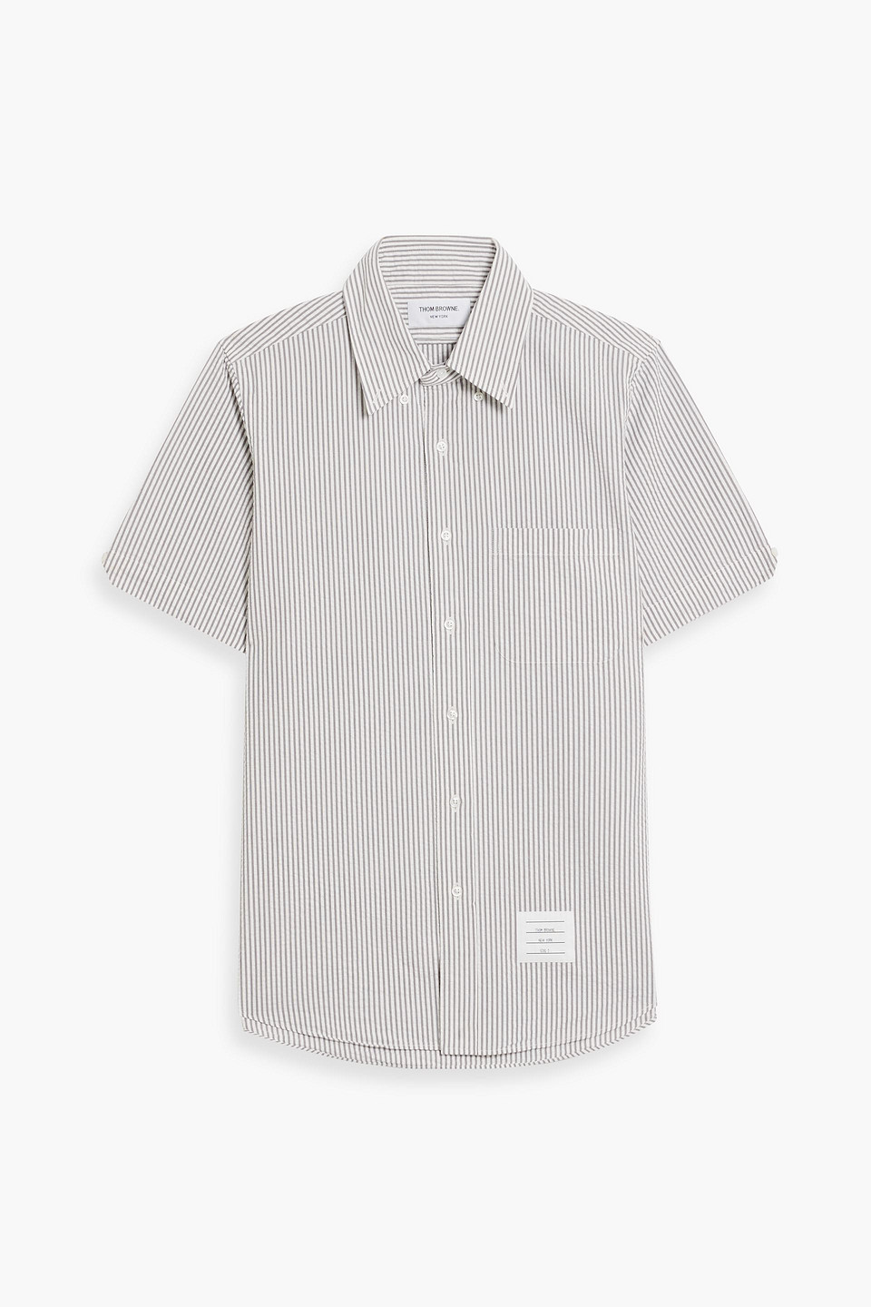 Thom Browne Striped Cotton-seersucker Shirt