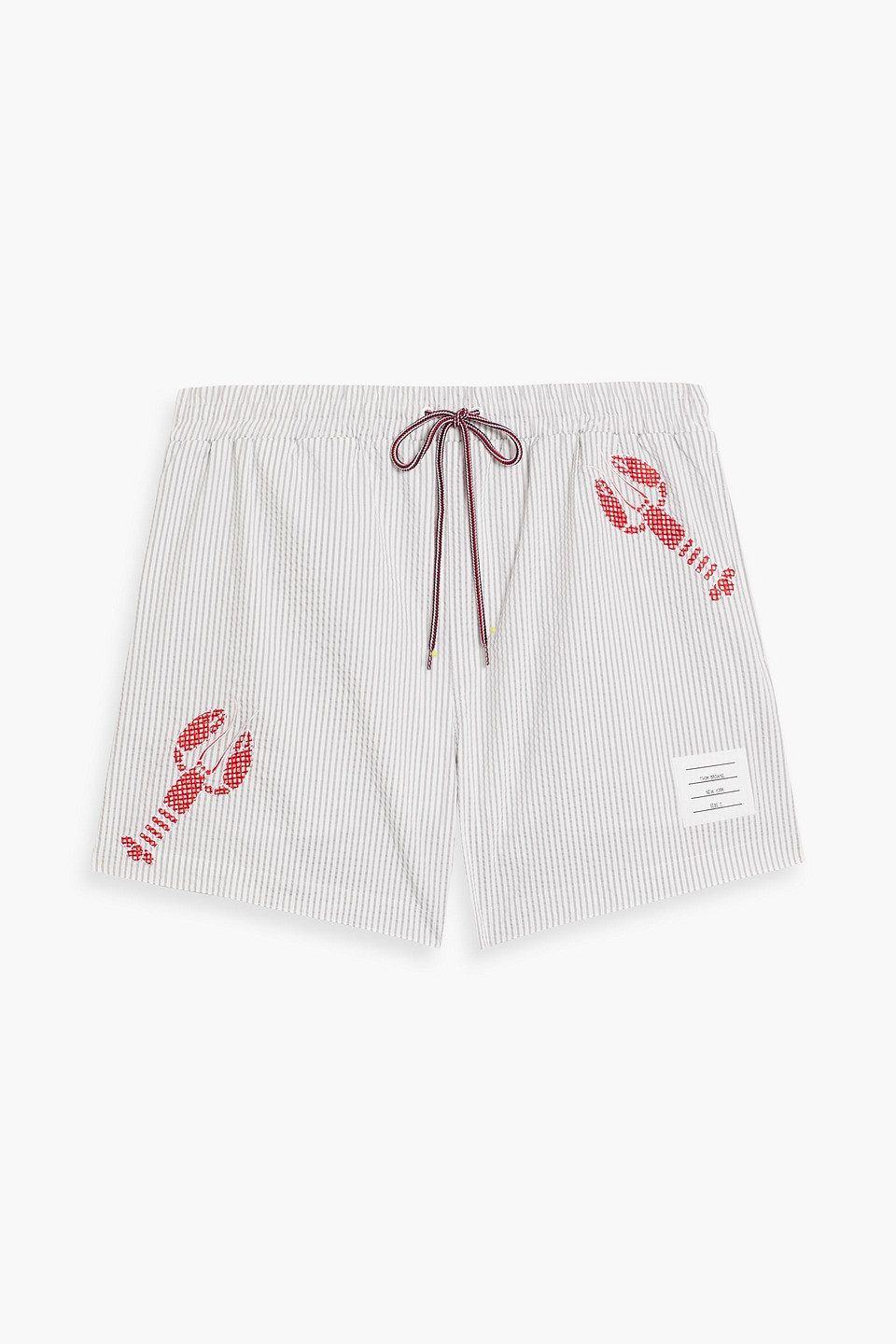 Thom Browne Short-length Striped Seersucker Swim Shorts