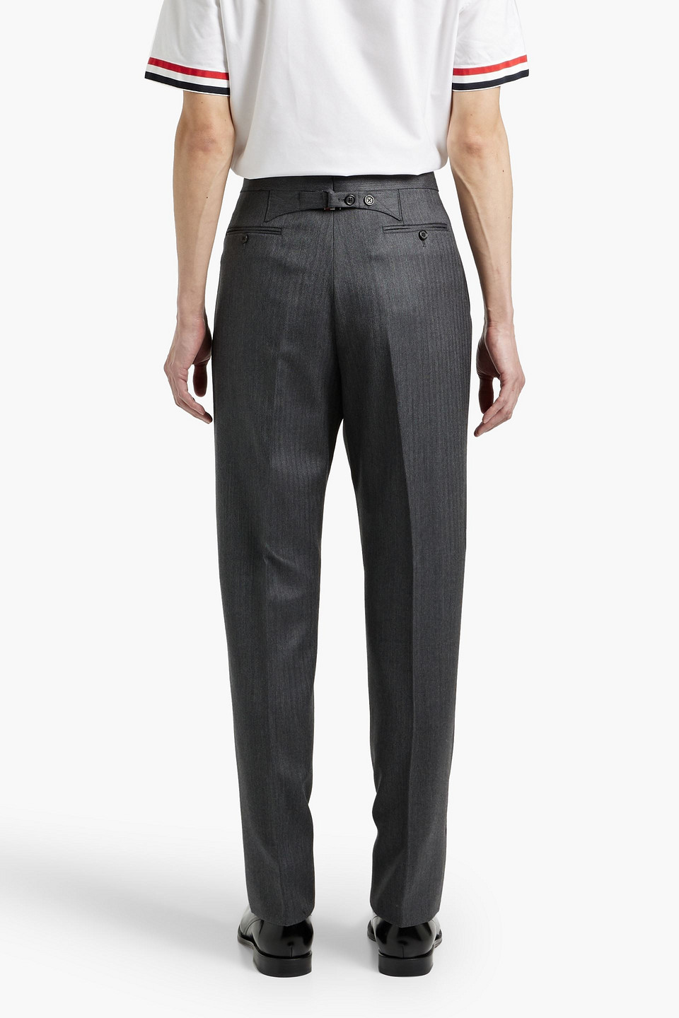 Thom Browne Herringbone Wool Suit In Gray