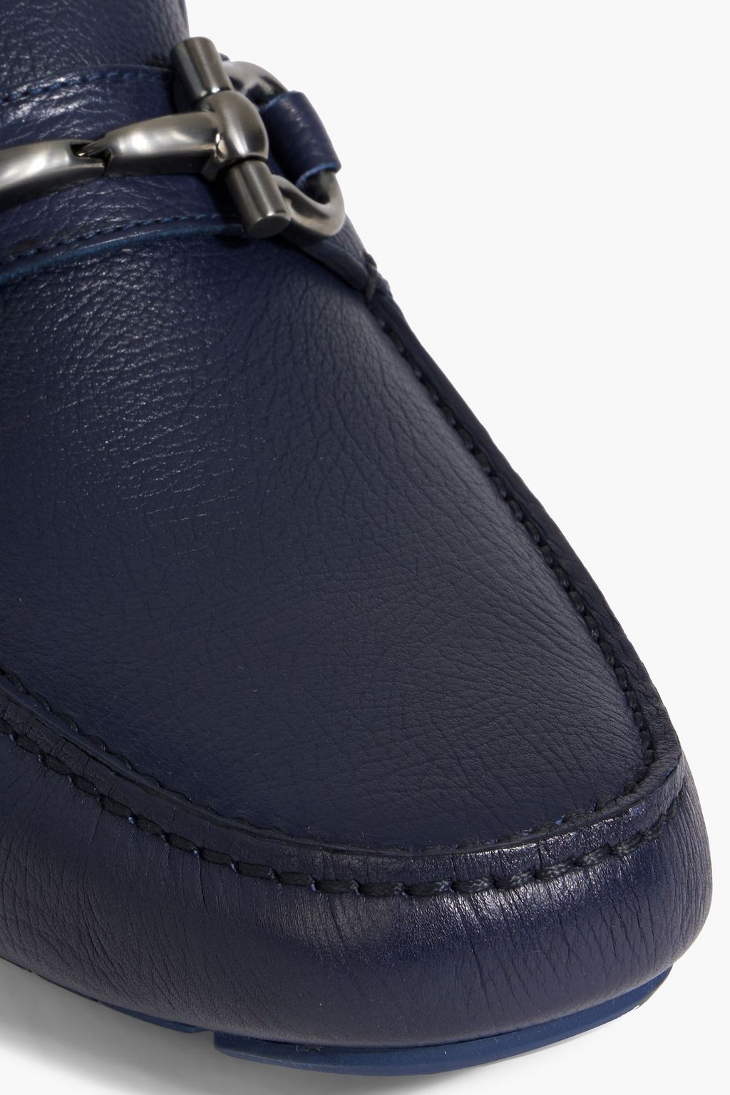 FERRAGAMO Parigi pebbled-leather loafers