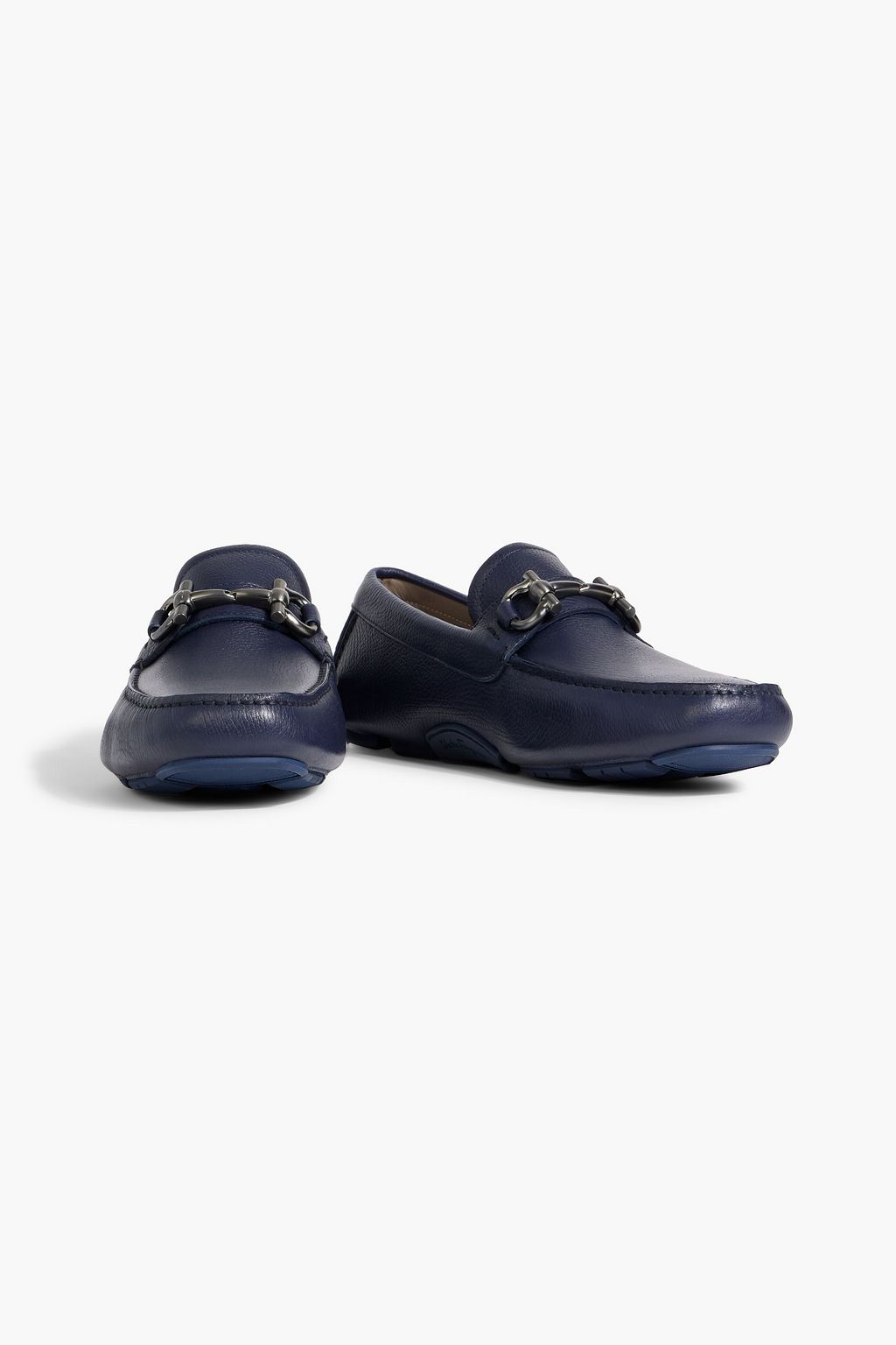 FERRAGAMO Parigi pebbled-leather loafers