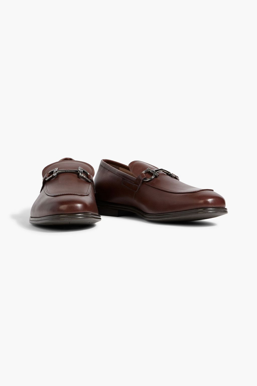 FERRAGAMO Scarlet leather loafers