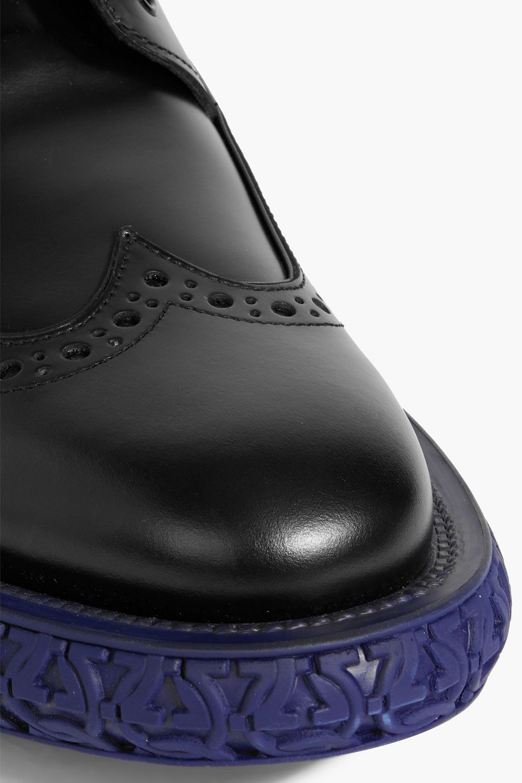 FERRAGAMO Marcel perforated leather brogues