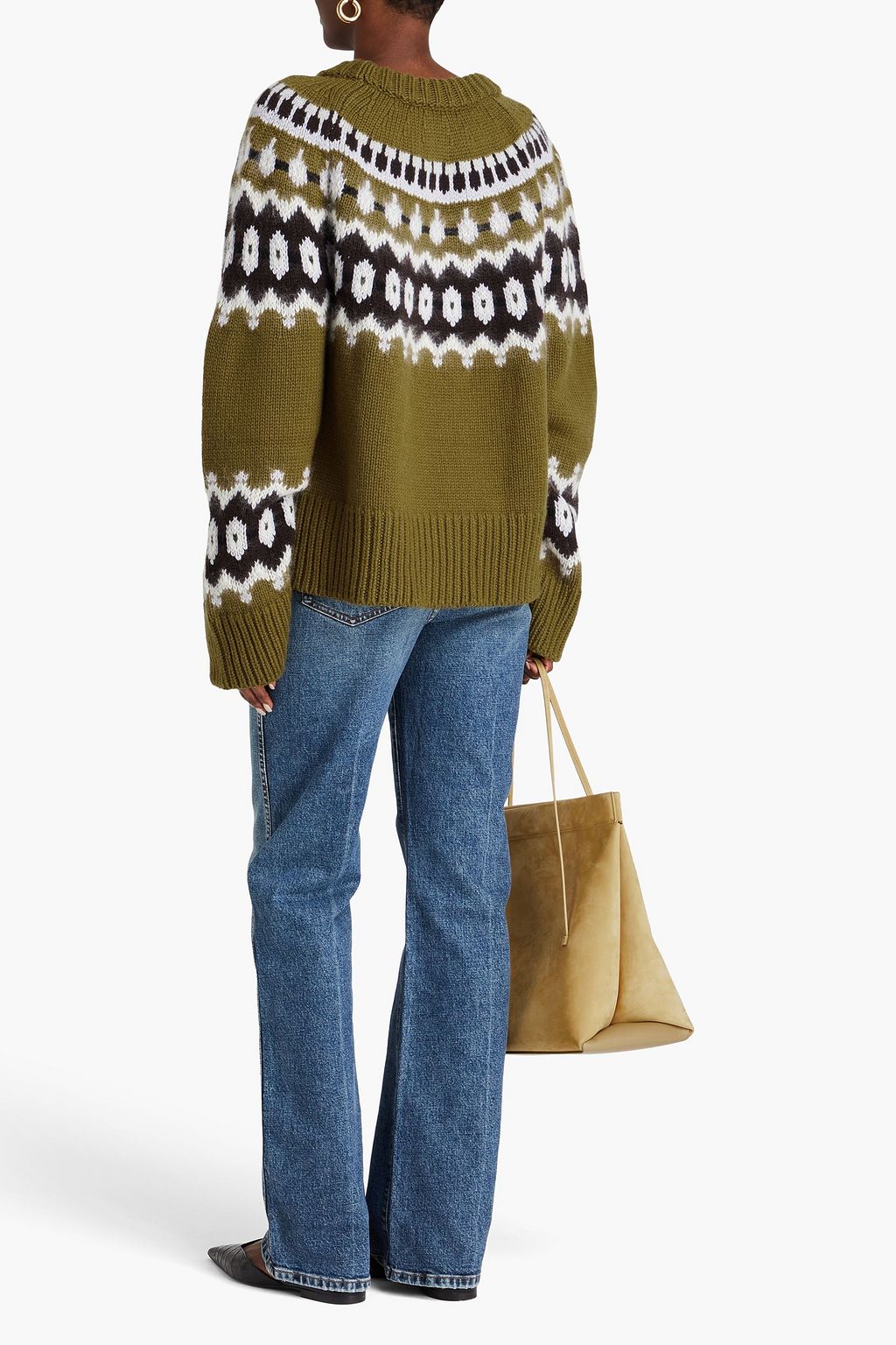 KHAITE Halo Fair Isle cashmere-blend sweater