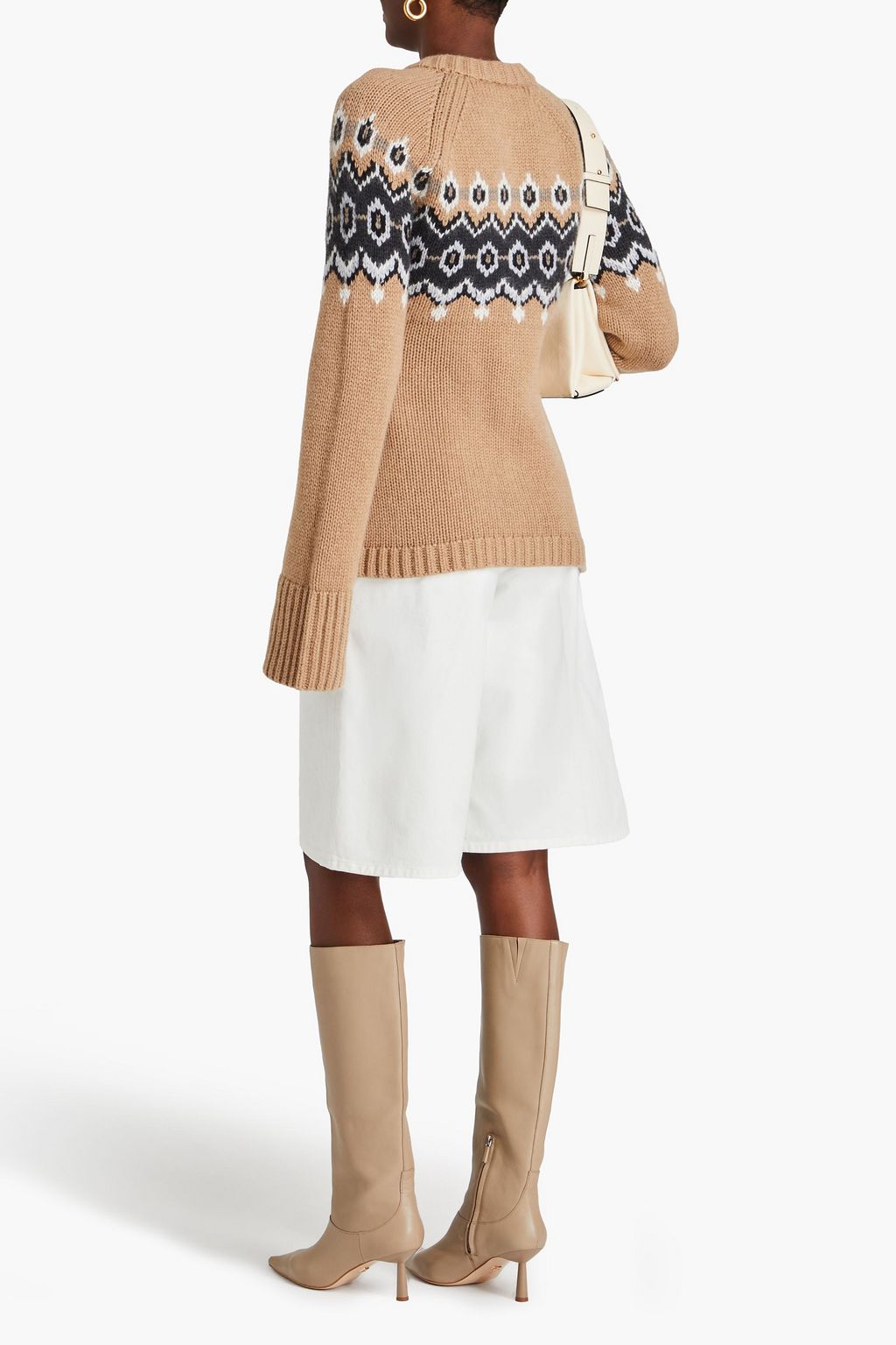 KHAITE Suzette Fair Isle cashmere-blend cardigan