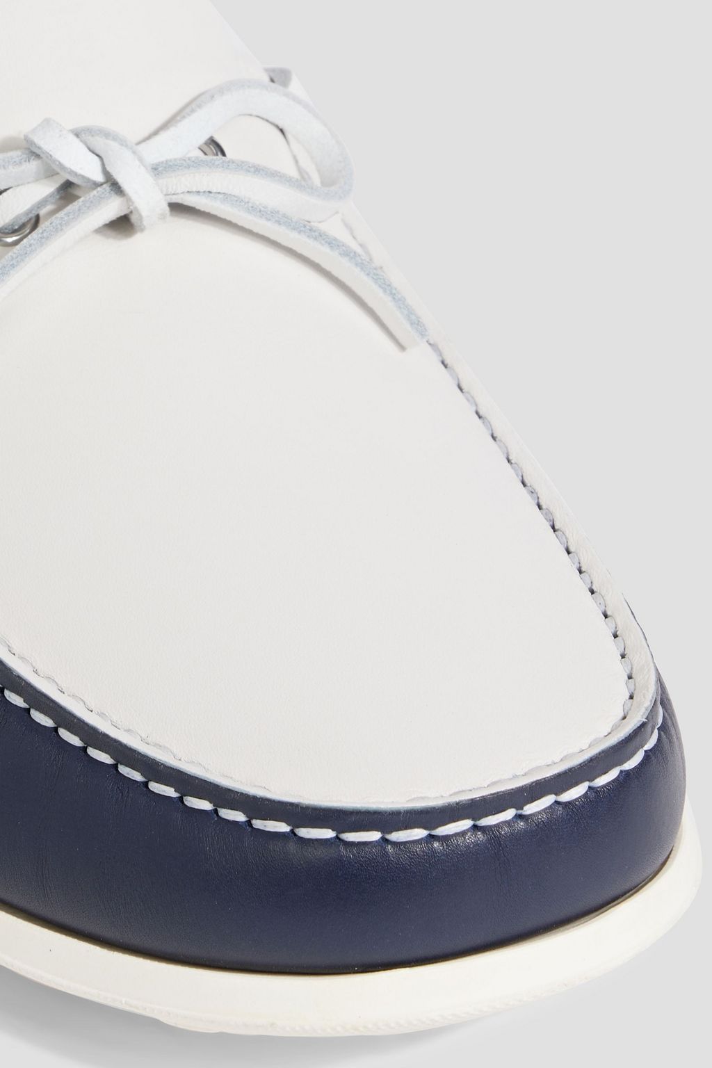 FERRAGAMO Marlin color-block leather boat shoes