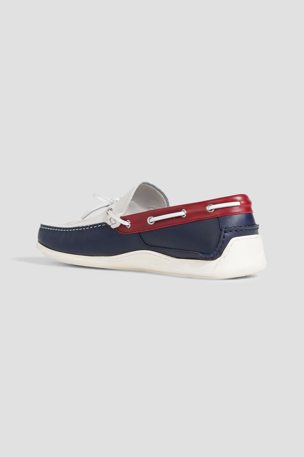 FERRAGAMO Marlin color-block leather boat shoes