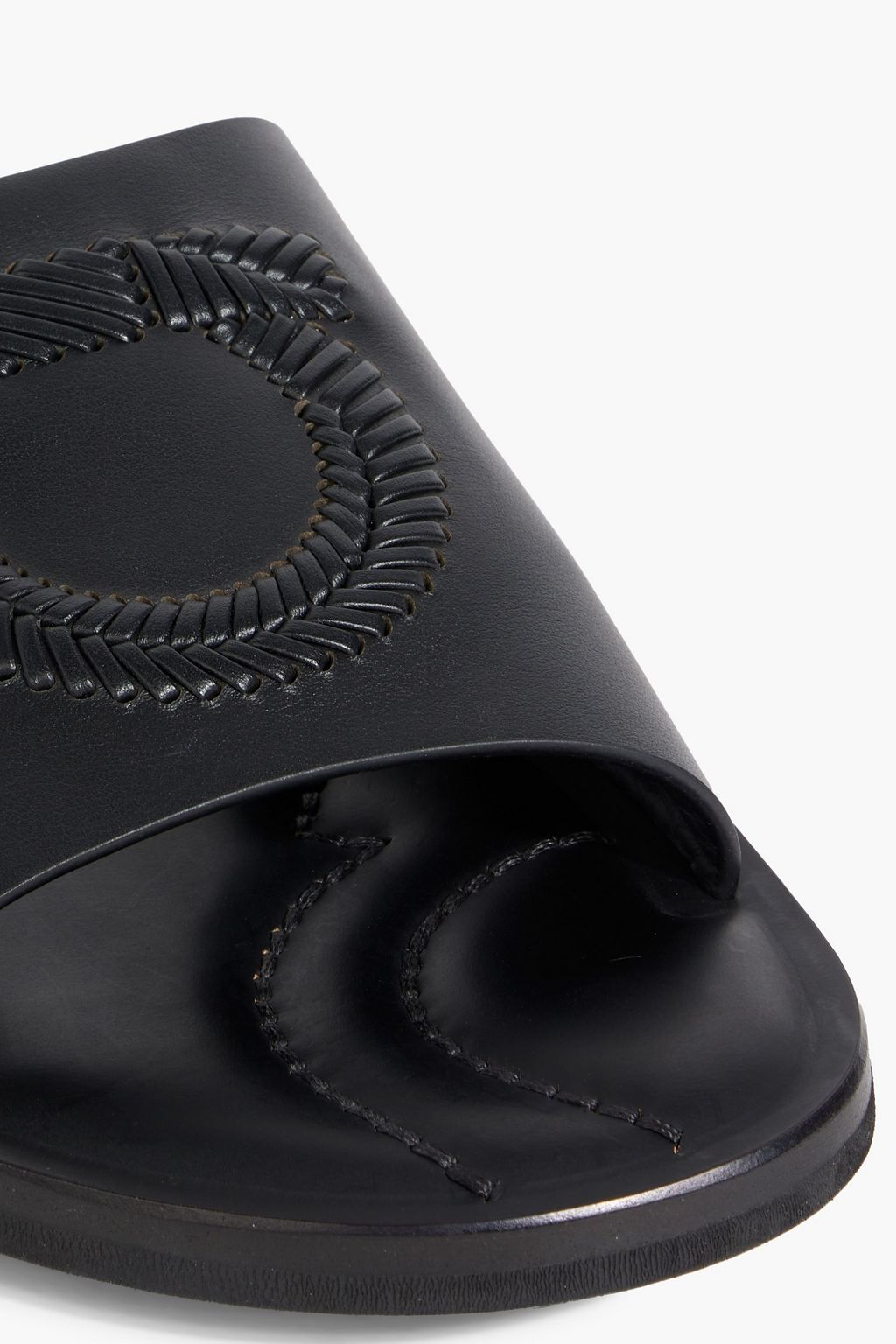 FERRAGAMO Lionel whipstitched leather slides