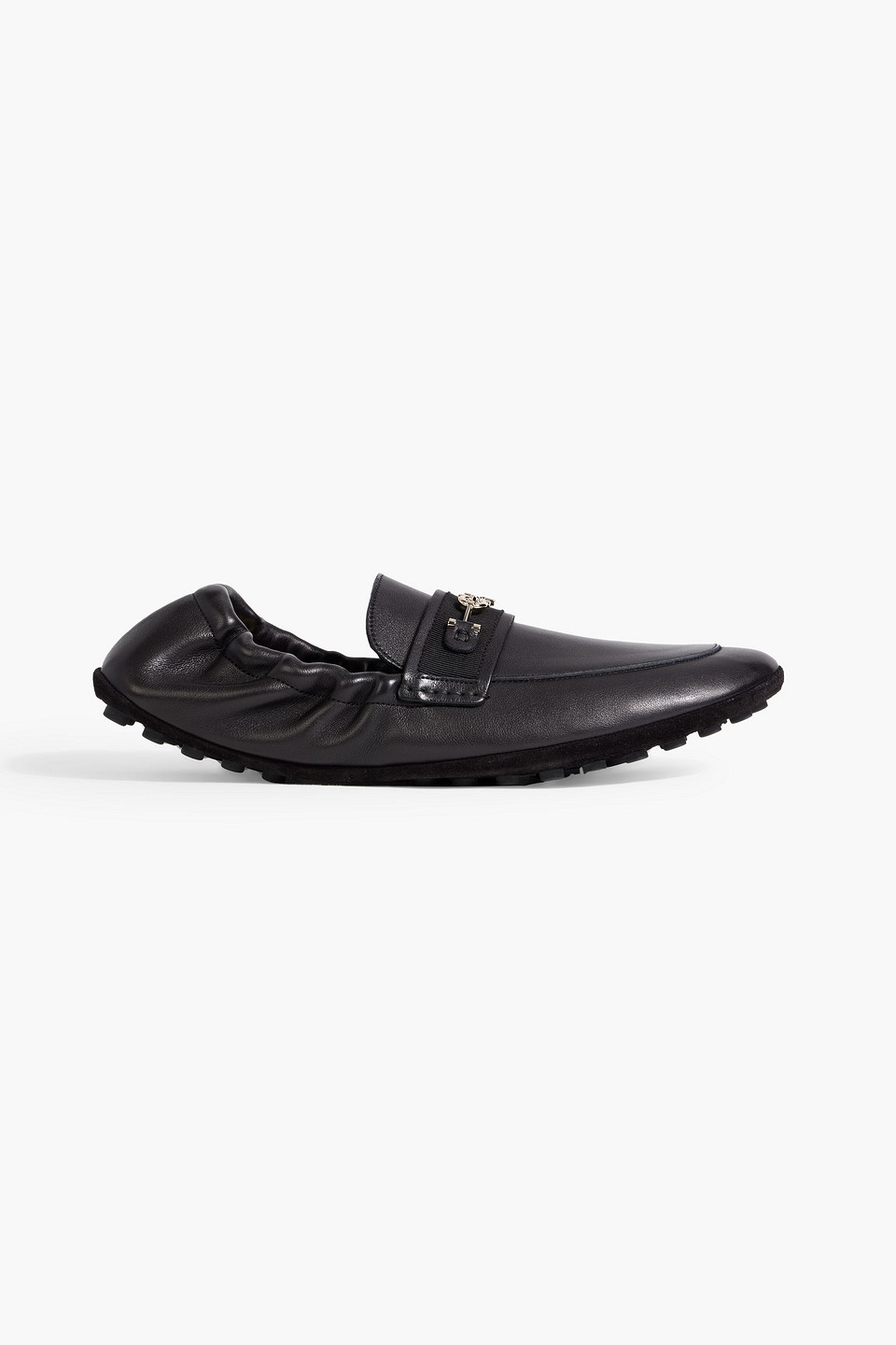 Ferragamo Asture Leather Loafers In Black