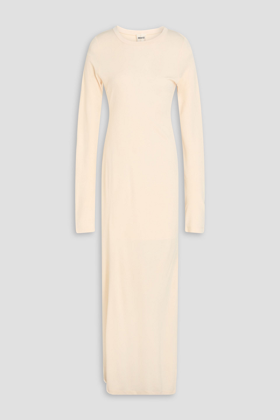 Khaite Bayra Maxikleid Aus Stretch-jersey In Creme