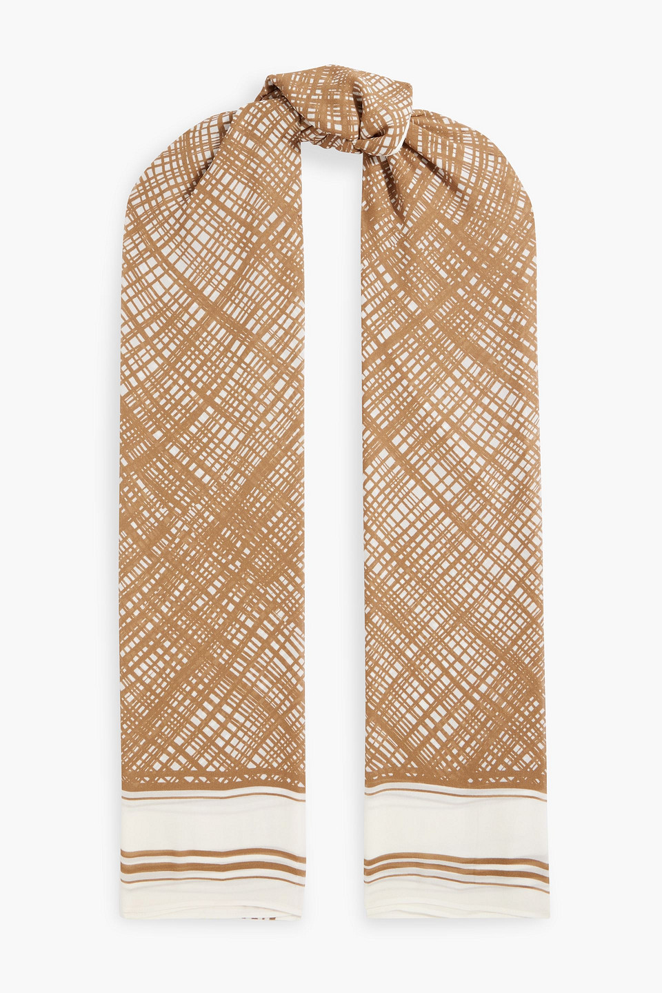 Rag & Bone Kaia Printed Chiffon Pareo In Brown