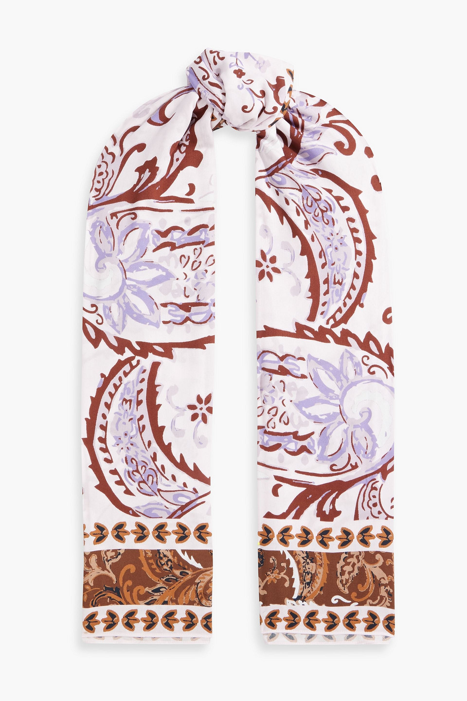 Rag & Bone Maya Printed Twill Pareo In Lilac