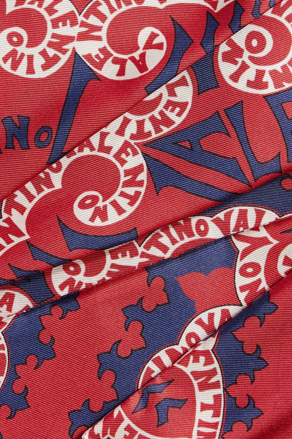 VALENTINO GARAVANI Logo-print silk-twill scarf