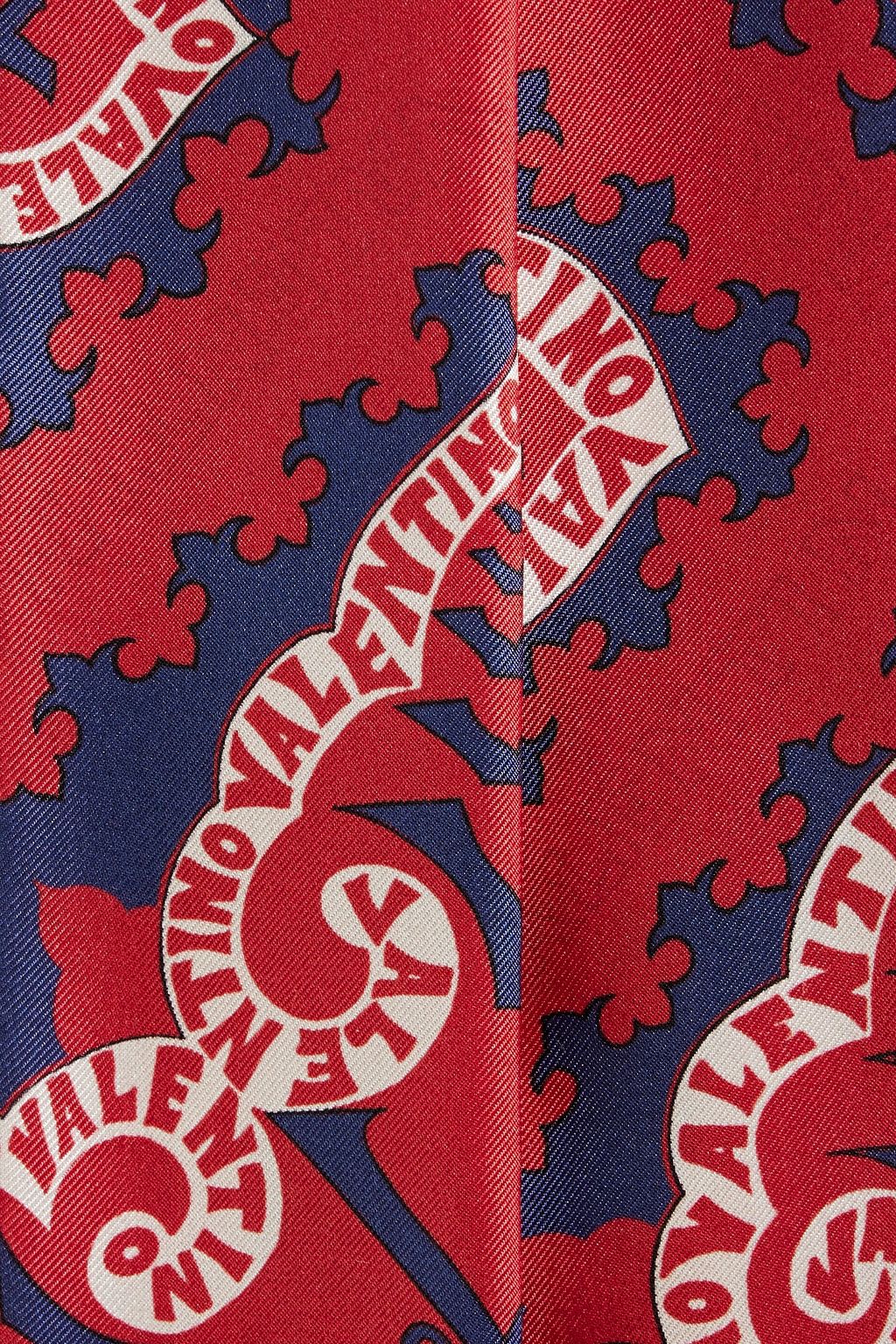 VALENTINO GARAVANI Logo-print silk-twill scarf