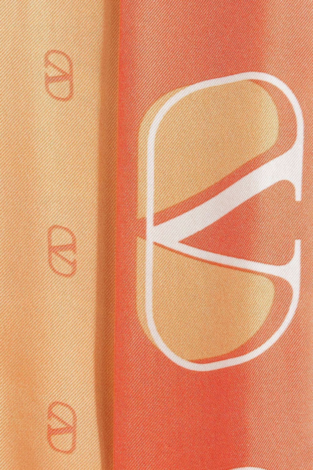 VALENTINO GARAVANI Logo-print silk-twill scarf