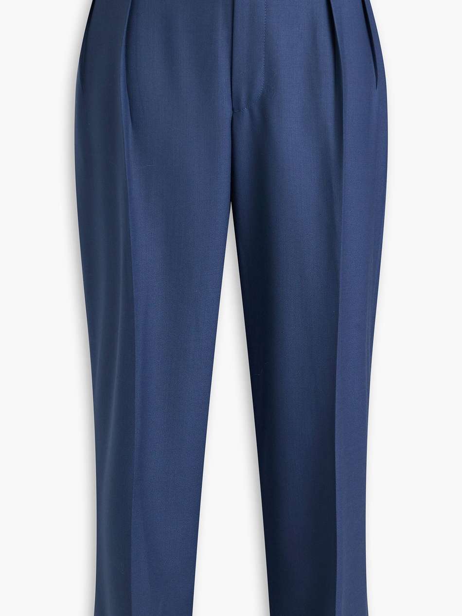 cropped twill straight-leg pants