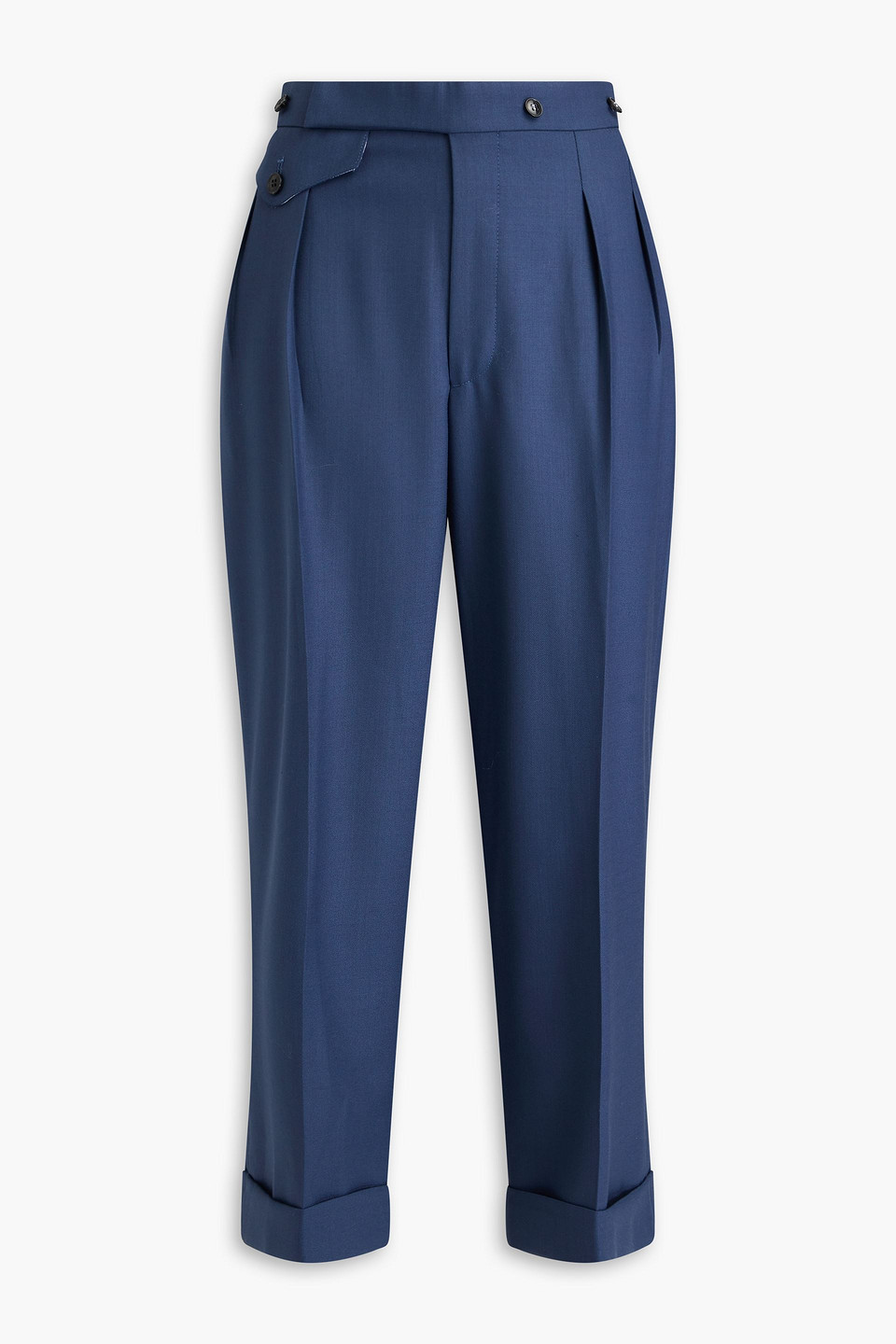 Victoria Beckham Cropped Twill Straight-leg Pants In Navy