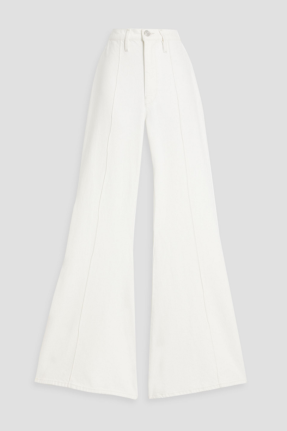 Frame High-rise Flared Jeans In White