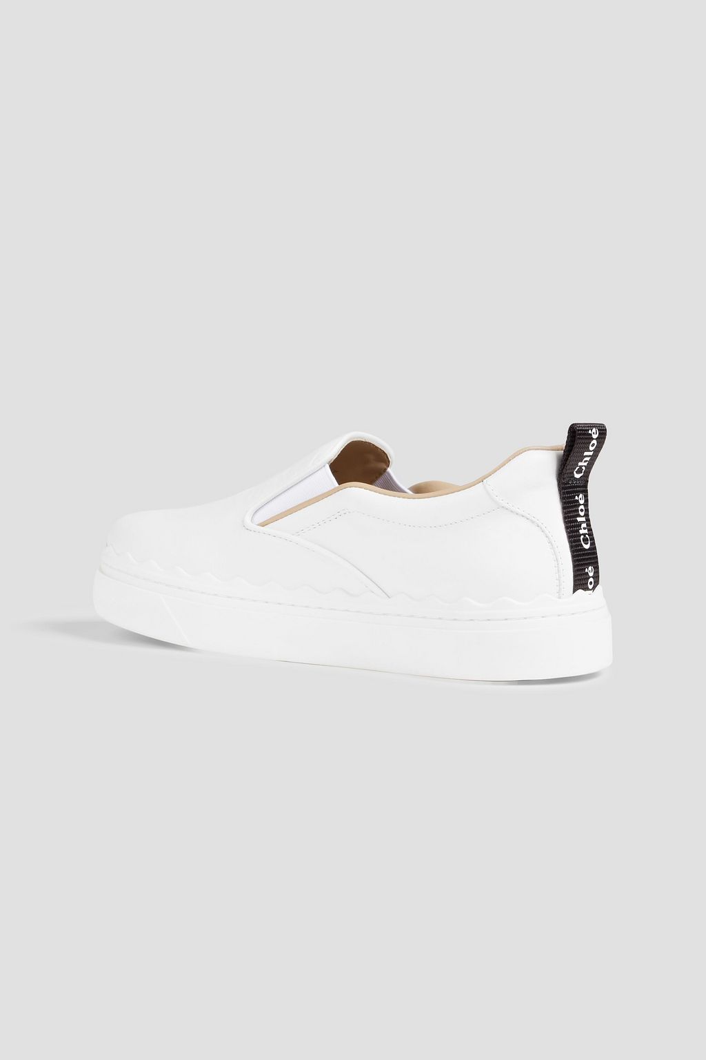 CHLOÉ Lauren leather slip-on sneakers