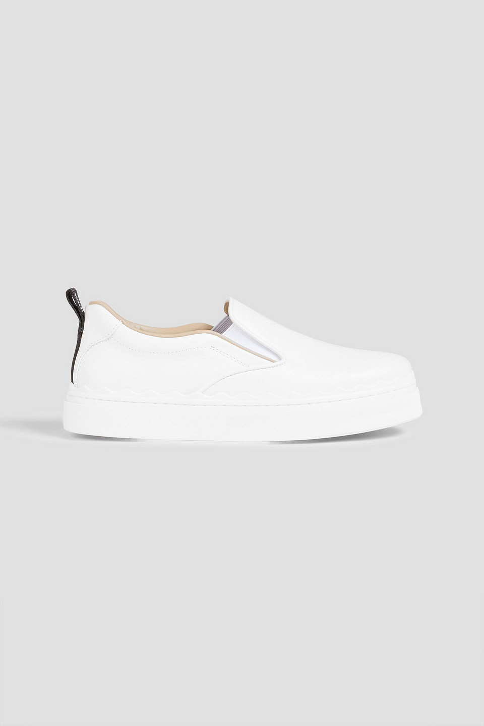 Chloé Lauren Leather Slip-on Sneakers In White