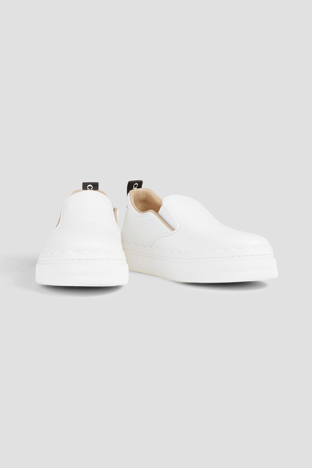 CHLOÉ Lauren leather slip-on sneakers