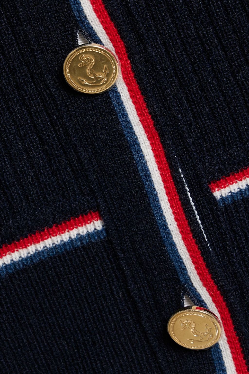 THOM BROWNE Ribbed cashmere cardigan
