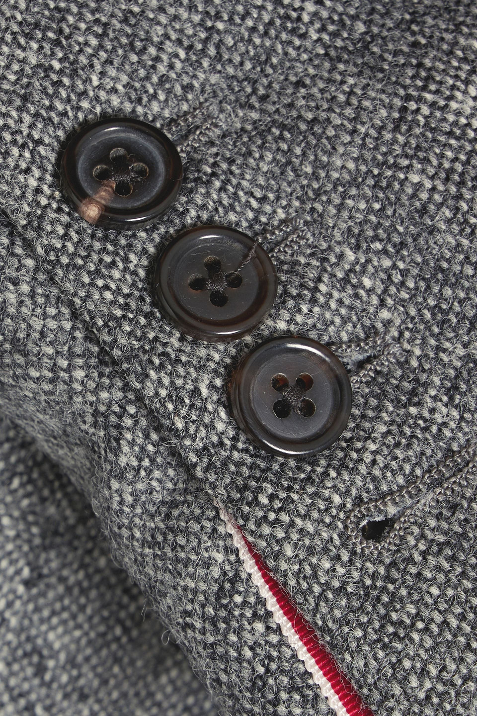 Thom Browne Wool-tweed Blazer In Gray