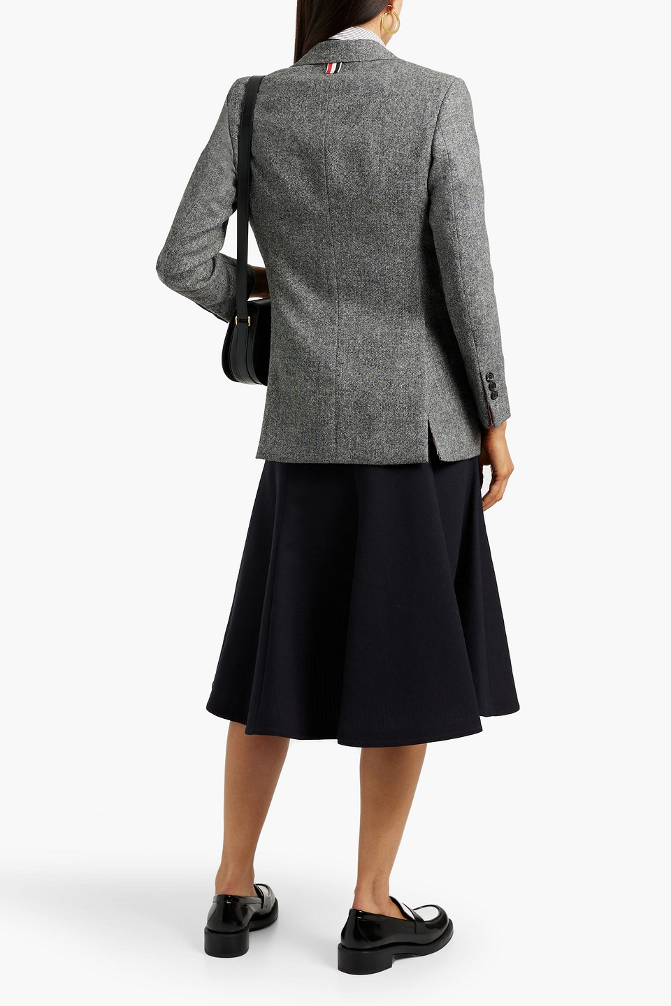 Thom Browne Wool-tweed Blazer In Gray