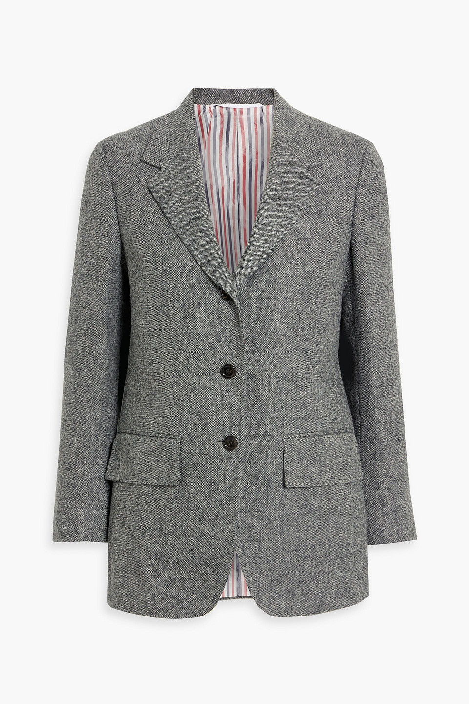 Thom Browne Wool-tweed Blazer In Gray
