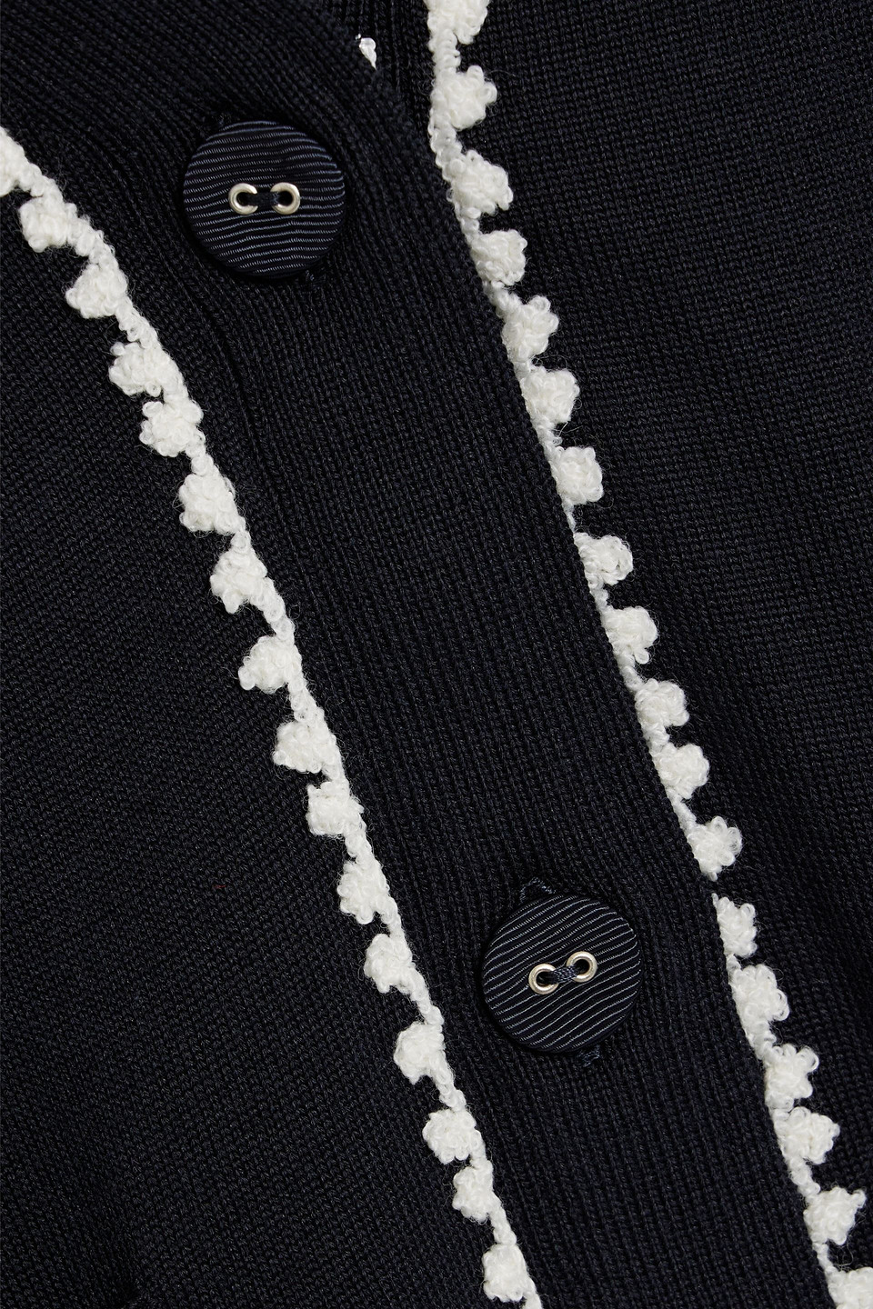 Thom Browne Silk And Cotton-blend Cardigan In Navy