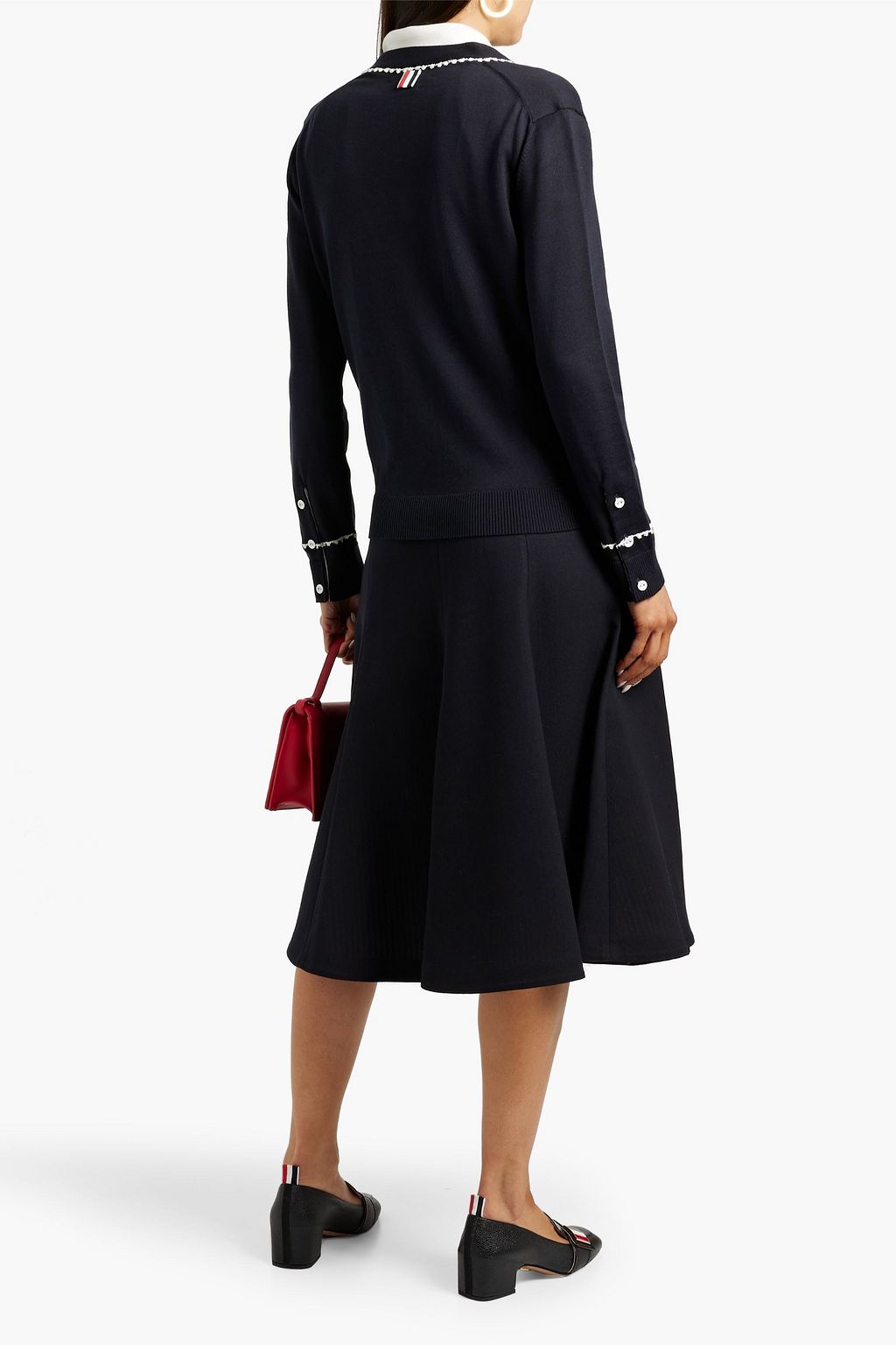 THOM BROWNE Silk and cotton-blend cardigan
