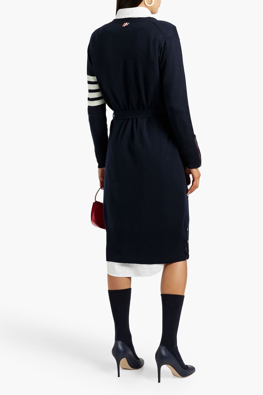 THOM BROWNE Striped cashmere cardigan