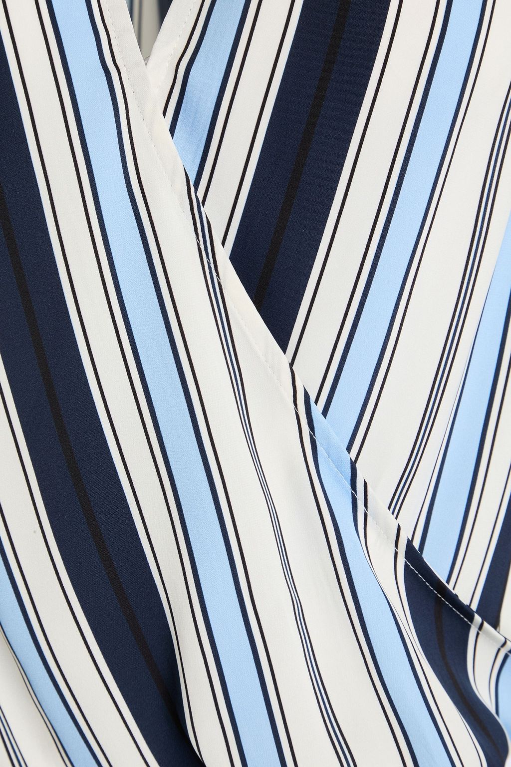 VERONICA BEARD Rahi striped silk-blend satin top