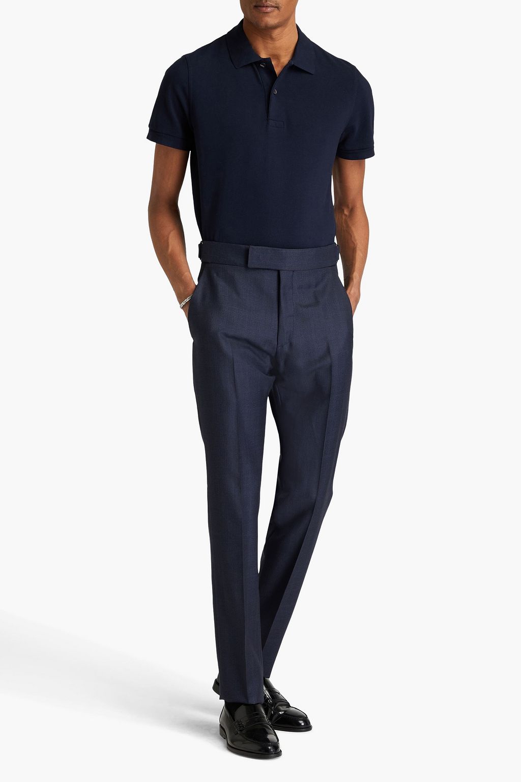 TOM FORD Prince of Wales checked wool-blend pants