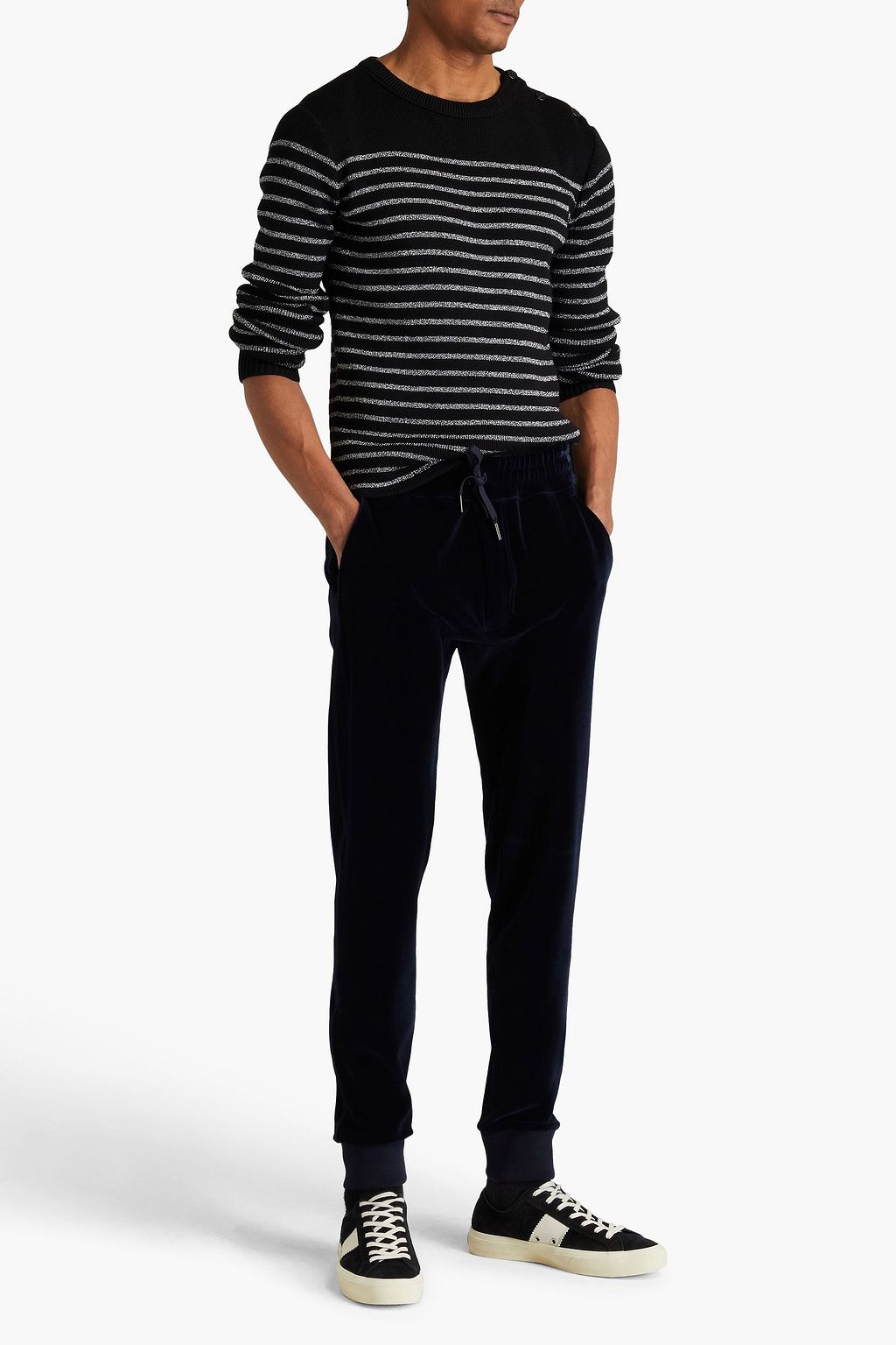 TOM FORD Cotton-blend velour sweatpants