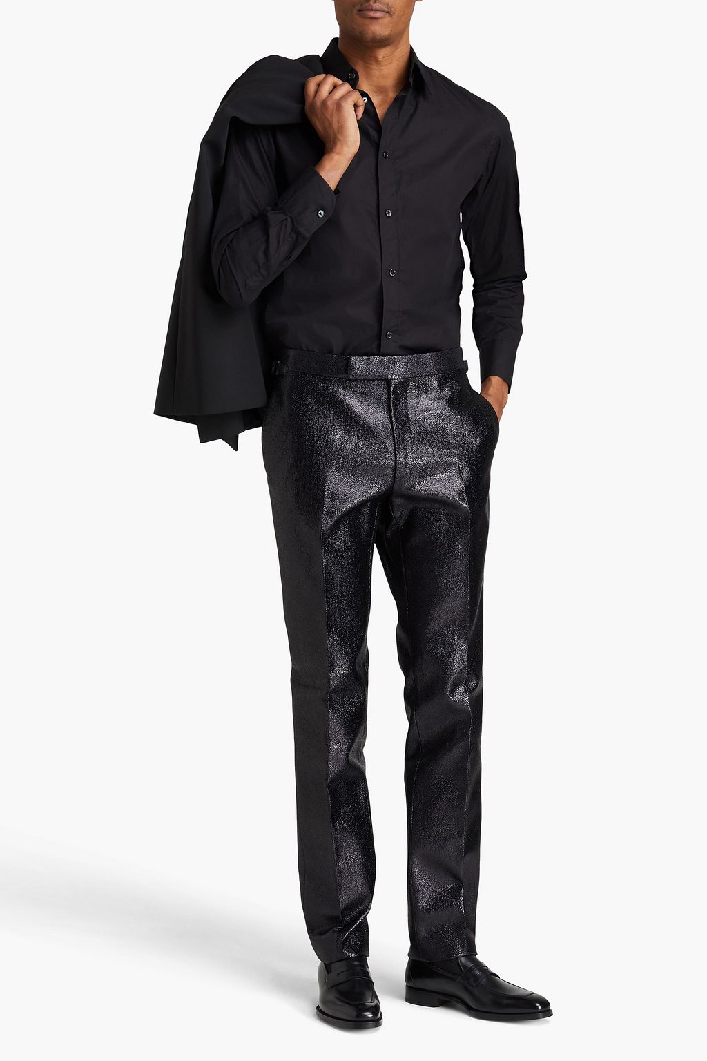 TOM FORD Tapered lamé pants