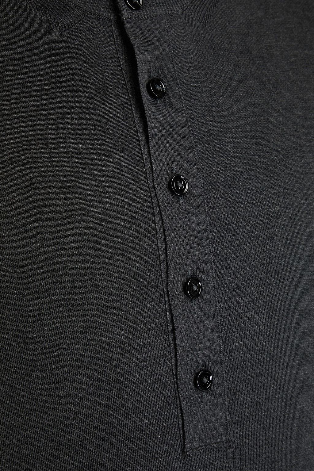 TOM FORD Pullover aus Seide mit Henley-Kragen