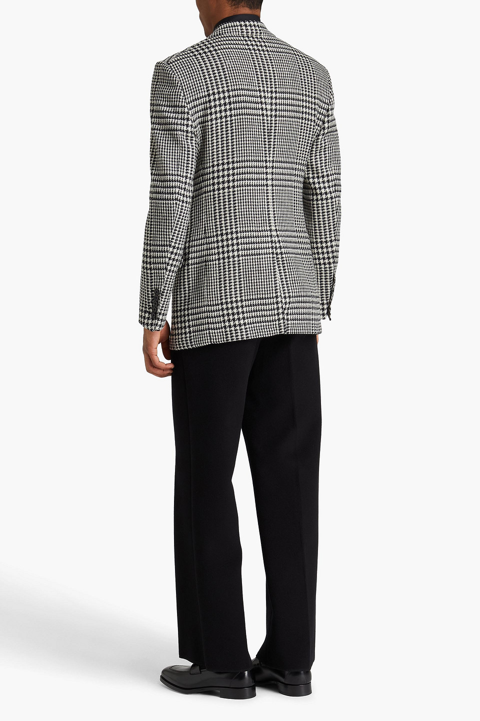  Tom Ford - Blazer Aus Tweed Aus Einer Woll-mohair-kaschmirmischung Mit Hahnentrittmuster - Schwarz - It 50 
