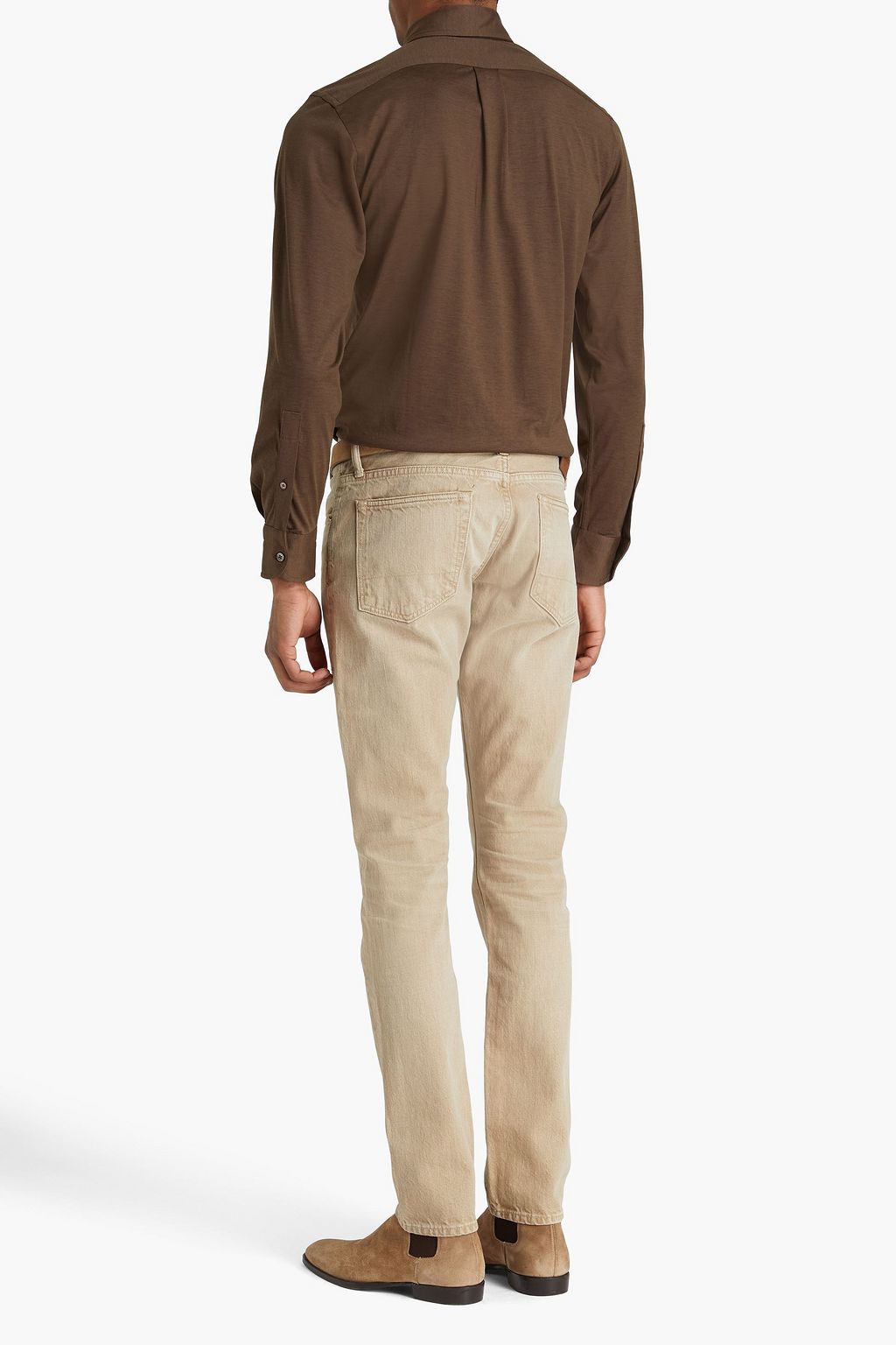 TOM FORD Silk and cotton-blend jersey shirt