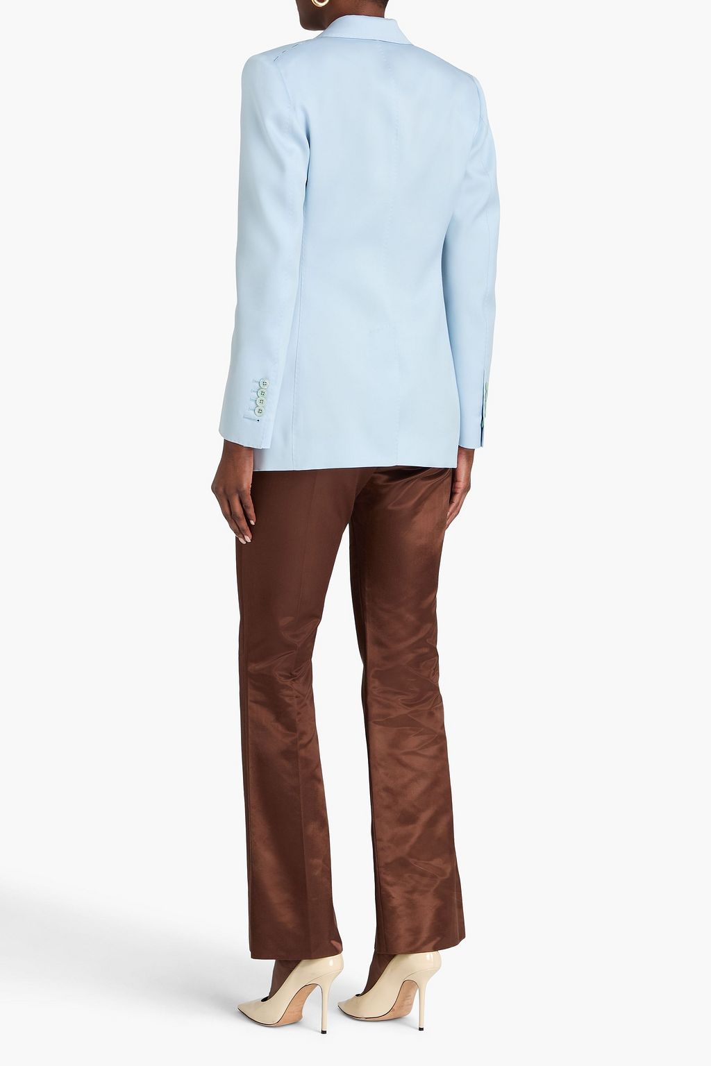 TOM FORD Double-breasted wool and silk-blend mikado blazer
