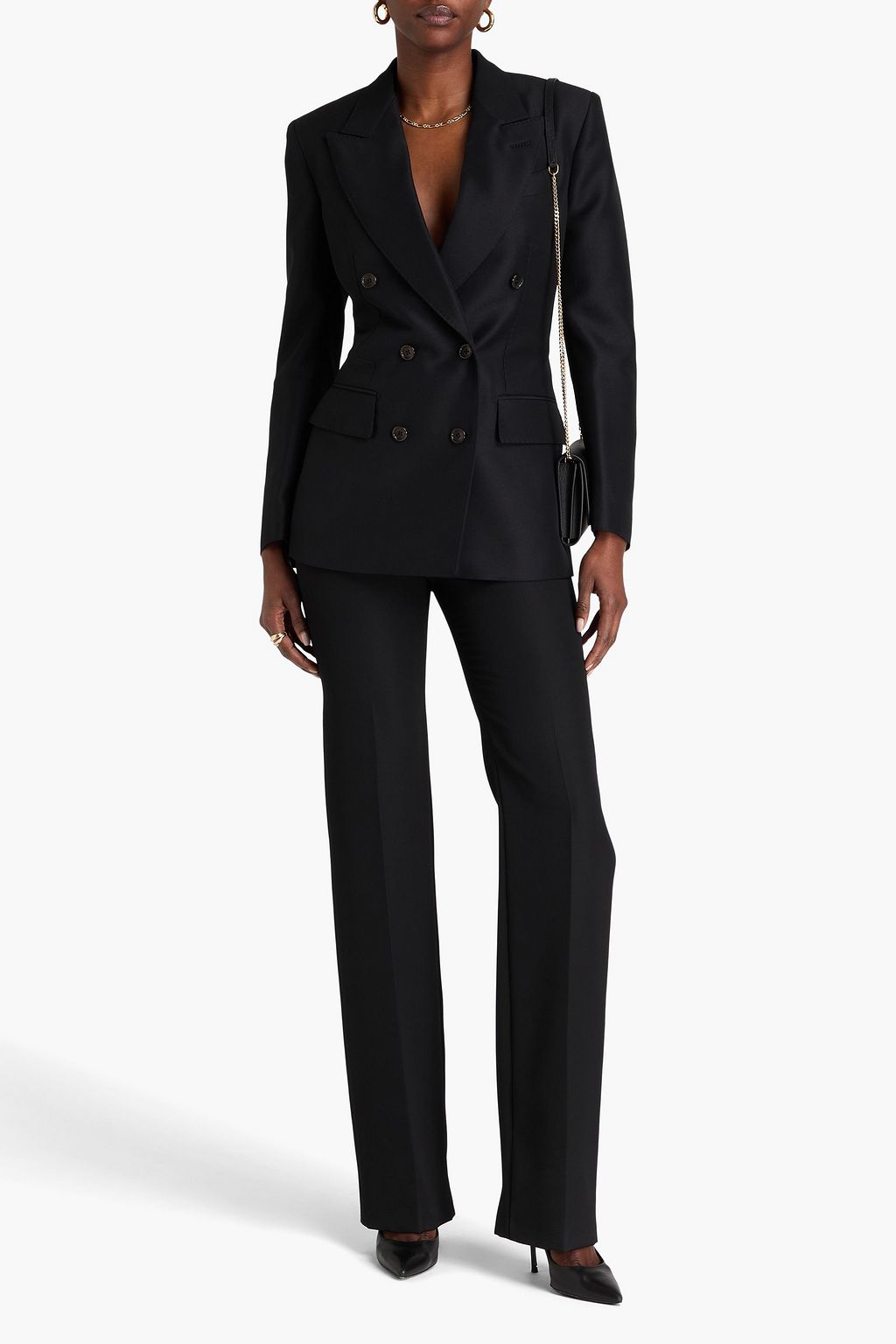 TOM FORD Double-breasted wool-blend blazer